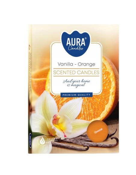 BISPOL  podgrzewacze zapachowe P15-37 WANILIA-POMARAŃCZA, 6 szt