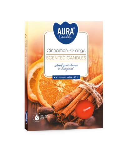 BISPOL  podgrzewacze zapachowe P15-159 CYNAMON-POMARAŃCZA, 6 szt