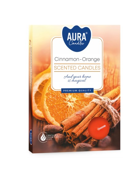 BISPOL  podgrzewacze zapachowe P15-159 CYNAMON-POMARAŃCZA, 6 szt