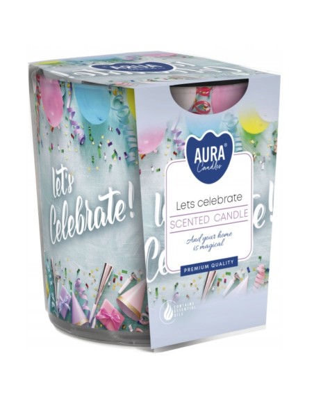 BISPOL Świeca w szkle SN72S-48 LET'S CELEBRATE 1 sztuka