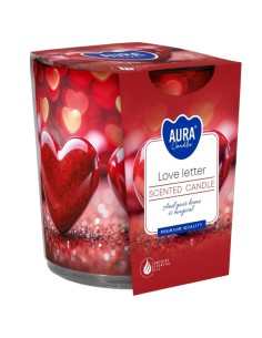 BISPOL AURA Świeca zapachowa w szkle SN72S-04 LIST MIŁOSNY, 100 g