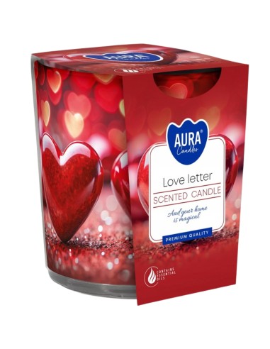 BISPOL AURA Świeca zapachowa w szkle SN72S-04 LIST MIŁOSNY, 100 g