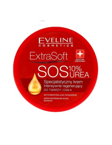 EVELINE, Extra Soft SOS, specjalistyczny krem intensywnie nawilżający do twarzy i ciała, 175 ml