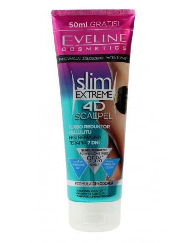 Eveline, Slim Extreme 4D Scalpel, turbo reduktor cellulitu, 250 ml