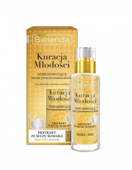 Bielenda, Kuracja Młodości, odbudowujące serum przeciwzmarszczkowe na dzień i noc, 30 ml