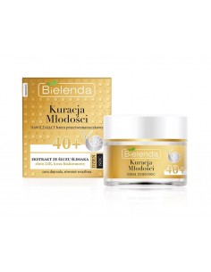 Bielenda, Kuracja Młodości, nawilżający krem przeciwzmarszczkowy 40+ na dzień i noc, 50 ml