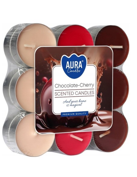 BISPOL  podgrzewacze zapachowe P15-104 CZEKOLADA-WIŚNIA, 18 szt