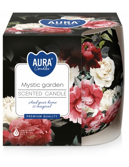 BISPOL AURA Świeca zapachowa w szkle SN71S-50, MISTYCZNY OGRÓD, 100 g
