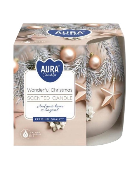BISPOL AURA Świeca zapachowa w szkle SN71S-52 WSPANIAŁE ŚWIĘTA, 100 g