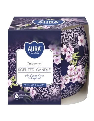 BISPOL AURA Świeca zapachowa w szkle SN71S-47, ORIENTAL FLOWERS, 100 g