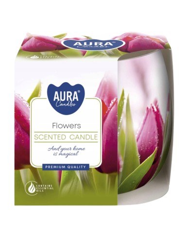 BISPOL AURA Świeca zapachowa w szkle SN71S-07, TULIPANY, 100 g