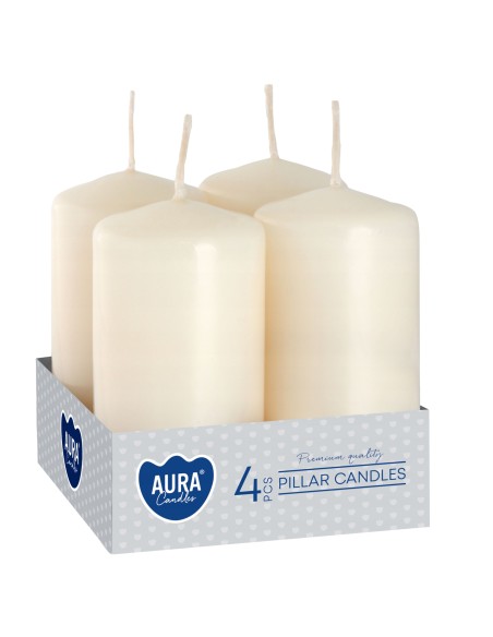 BISPOL świeca wotywna SW40/80-011 ECRU, 4 sztuki