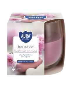 BISPOL AURA Świeca zapachowa w szkle SN71-254, OGRÓD SPA, 130 g