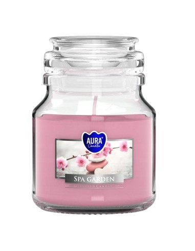BISPOL AURA Świeca zapachowa w szkle SND71-254 OGRÓD SPA, 120 g