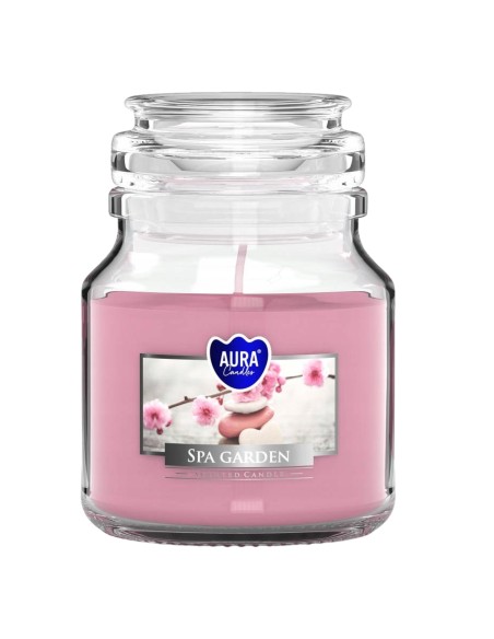 BISPOL AURA Świeca zapachowa w szkle SND71-254 OGRÓD SPA, 120 g