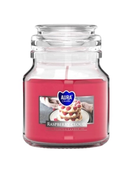 BISPOL AURA Świeca zapachowa w szkle SND71-329 MALINOWA CHMURKA, 120 g