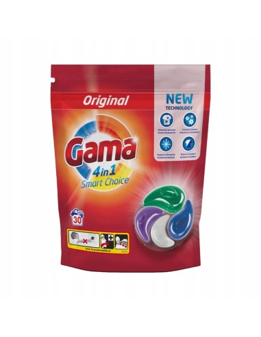 VIZIR GAMA 4W1 Kapsułki do prania UNIWERSALNE, 30 szt