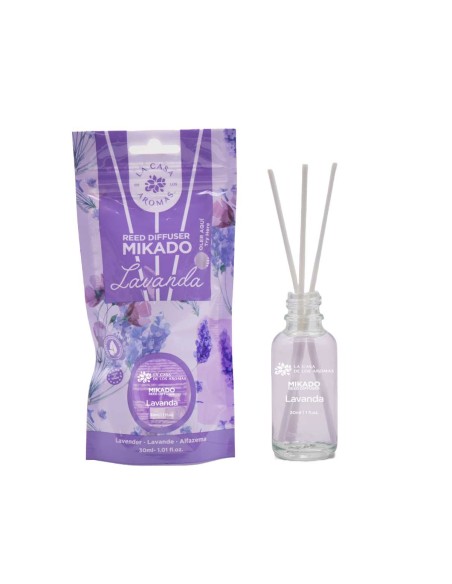 LA CASA DE LOS AROMAS Patyczki zapachowe LAWENDA, 30 ml folia