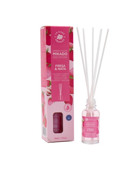 LA CASA DE LOS AROMAS Patyczki zapachowe TRUSKAWKI I ŚMIETANA, 30 ml