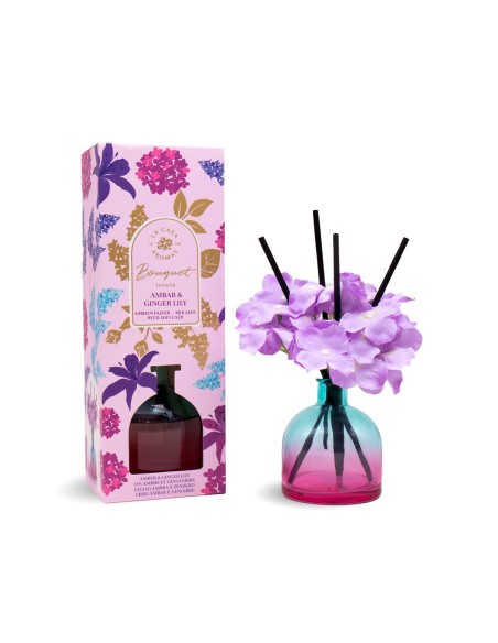 LA CASA DE LOS AROMAS FLOWER BOUQUET Patyczki zapachowe BURSZTYN & LILIA IMBIROWA, 170 ml