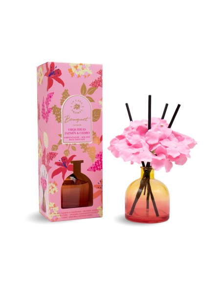 LA CASA DE LOS AROMAS FLOWER BOUQUET Patyczki zapachowe JAŚMIN & CEDR, 170 ml