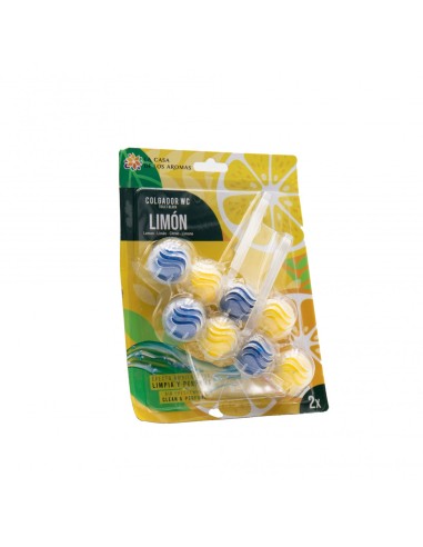 LA CASA DE LOS AROMAS Zawieszka do toalety LEMON, 2x56g