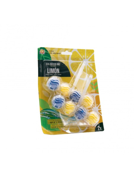 LA CASA DE LOS AROMAS Zawieszka do toalety LEMON, 2x56g