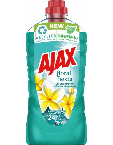 AJAX FLORAL FIESTA Płyn uniwersalny niebieski KWIAT LAGUNY, 1 L  