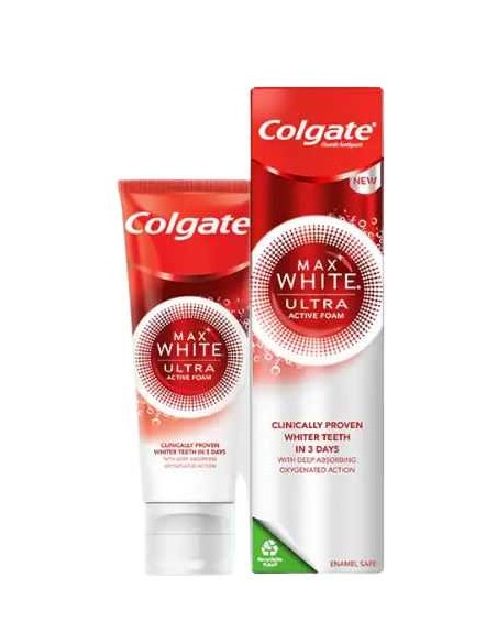 COLGATE MAX WHITE ULTRA Pasta do zębów ACTIVE FOAM, 50 ml 