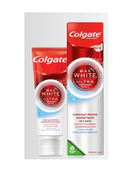 COLGATE MAX WHITE ULTRA Pasta do zębów FRESHNESS PEARLS, 50 ml