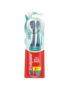 COLGATE 360 DEEP CLEAN Szczoteczka do zębów MEDIUM duopack, 2 szt