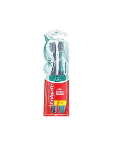 COLGATE 360 DEEP CLEAN Szczoteczka do zębów SOFT duopack, 2 szt