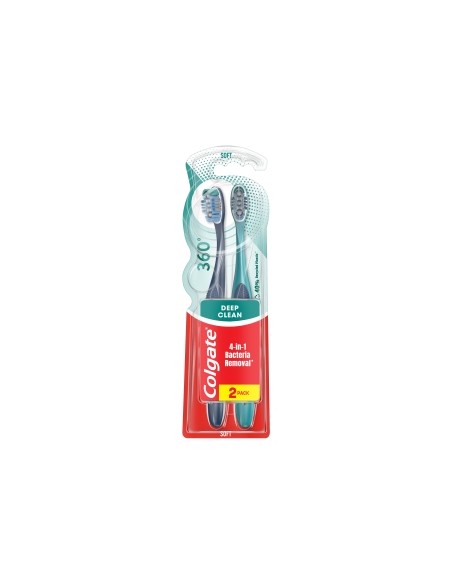 COLGATE 360 DEEP CLEAN Szczoteczka do zębów SOFT duopack, 2 szt