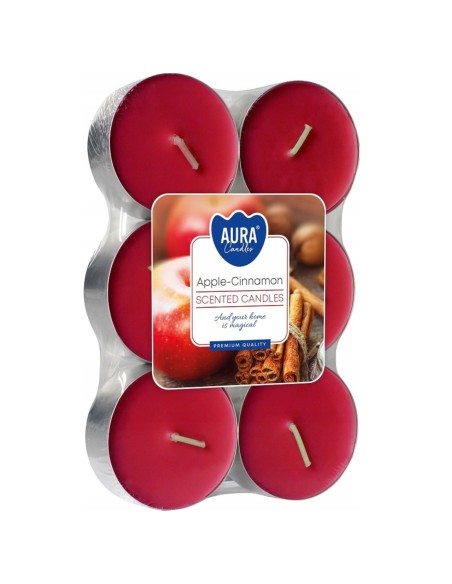 BISPOL Podgrzewacze zapachowe maxi JABŁKO/CYNAMON, 6 szt