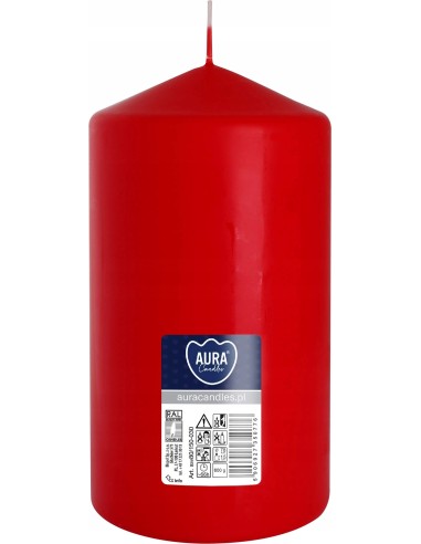 BISPOL świeca walec SW80/150-030 CZERWONA, 1 sztuka