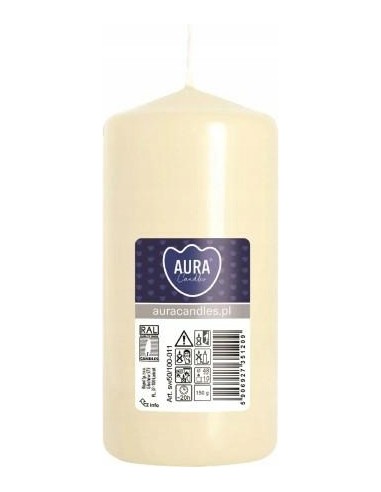 BISPOL świeca walec SW50/100-011 ECRU, 1 sztuka