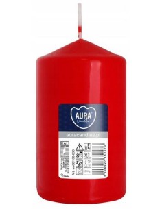 BISPOL świeca walec SW60/100-030 CZERWONA 1 sztuka