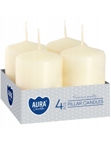 BISPOL świeca wotywna SW40/60-011 ECRU, 4 sztuki