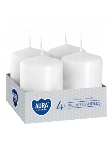 BISPOL świeca wotywna SW40/60-090 BIAŁA, 4 sztuki