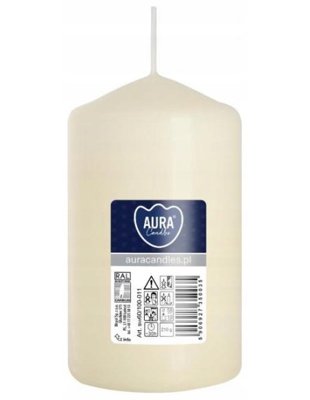 BISPOL Świeca walec SW60/100-011 ECRU, 1 szt