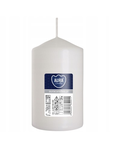 BISPOL świeca walec SW60/100-090 BIAŁA 1 sztuka