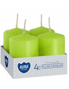 BISPOL Świeca wotywna A4 SW40/60-064 SELEDYNOWA, 4 szt