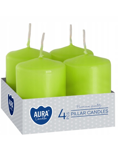BISPOL Świeca wotywna A4 SW40/60-064 SELEDYNOWA, 4 szt