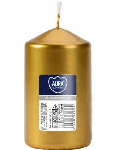 BISPOL Świeca walec SW60/100-213 ZŁOTA 1 sztuka