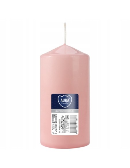 BISPOL Świeca walec SW60/120-060 JASNY RÓŻ 1 sztuka
