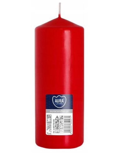 BISPOL świeca walec SW60/150-030 CZERWONA 1 sztuka