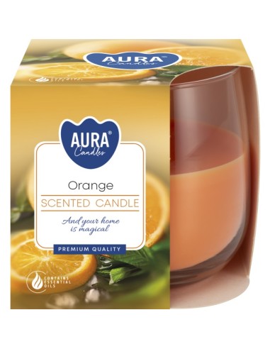 BISPOL AURA Świeca zapachowa w szkle SN71-63, POMARAŃCZA, 130 g