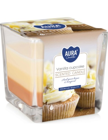 BISPOL AURA Świeca zapachowa w szkle SNK80-254, CIASTECZKO WANILIOWE, 1 szt