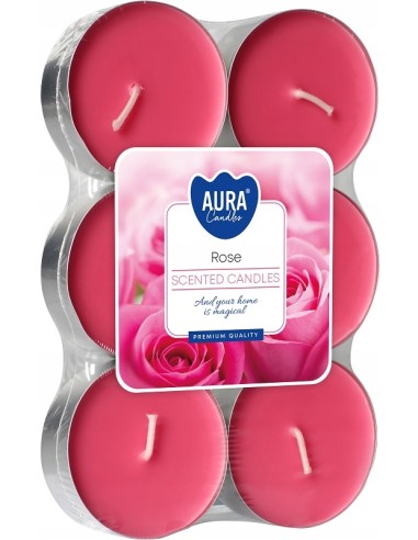 BISPOL Podgrzewacze zapachowe maxi RÓŻA, 6 szt