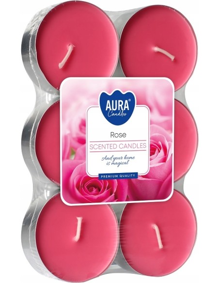 BISPOL Podgrzewacze zapachowe maxi RÓŻA, 6 szt